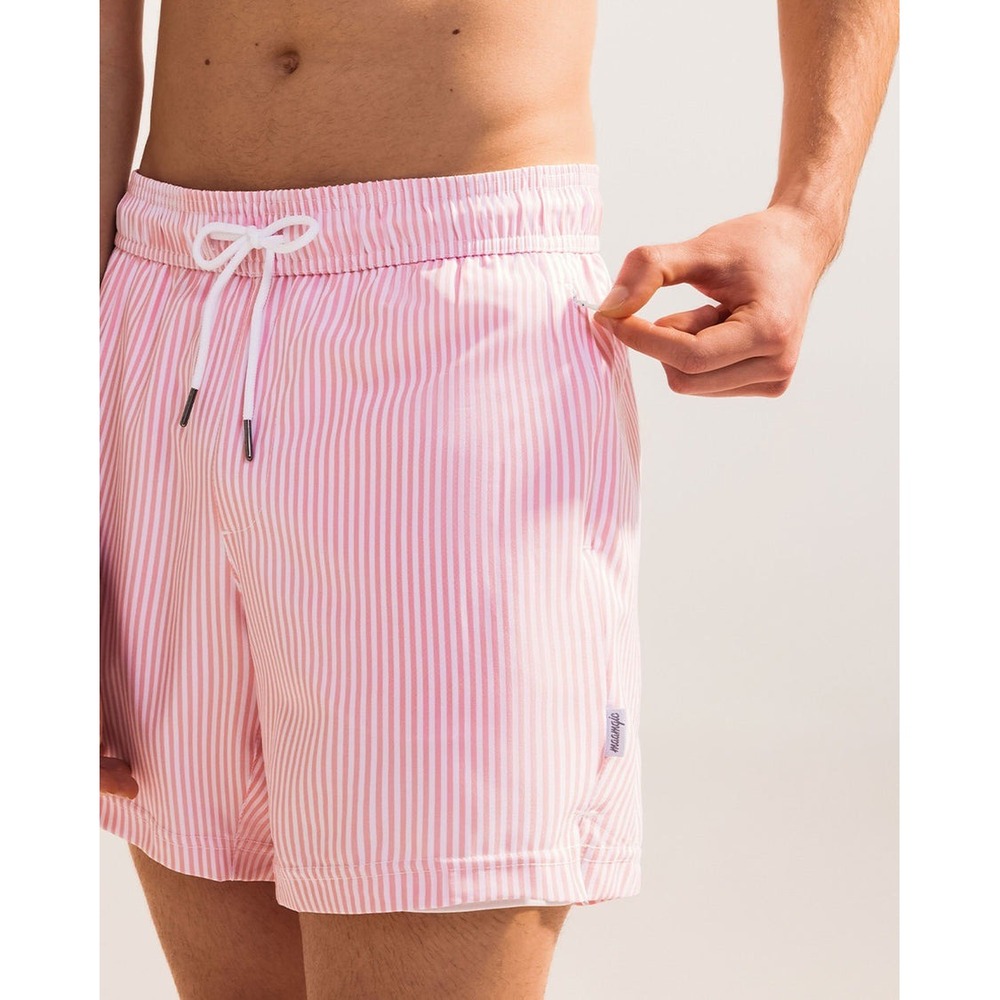 Maamgic coastsweet pink‎ striped swim trunks men's size medium preppy beach